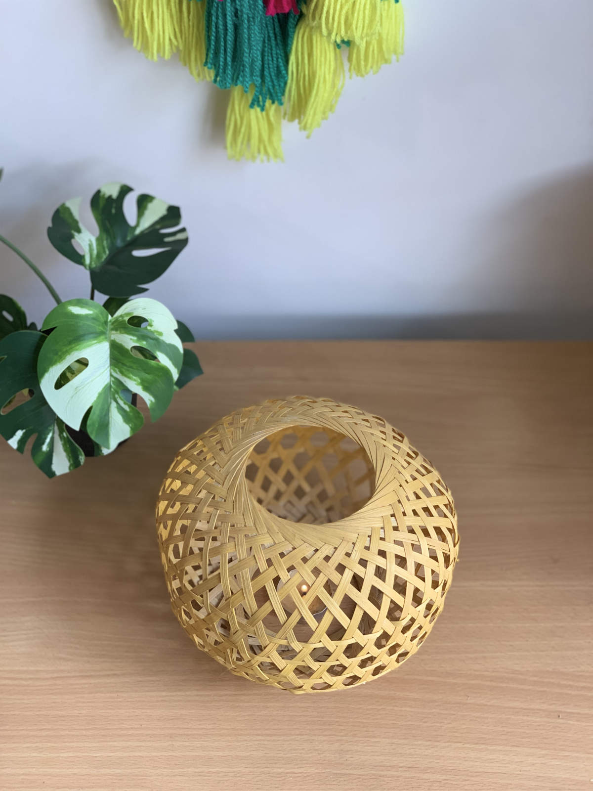 Bamboo Tea Light Candle Shade