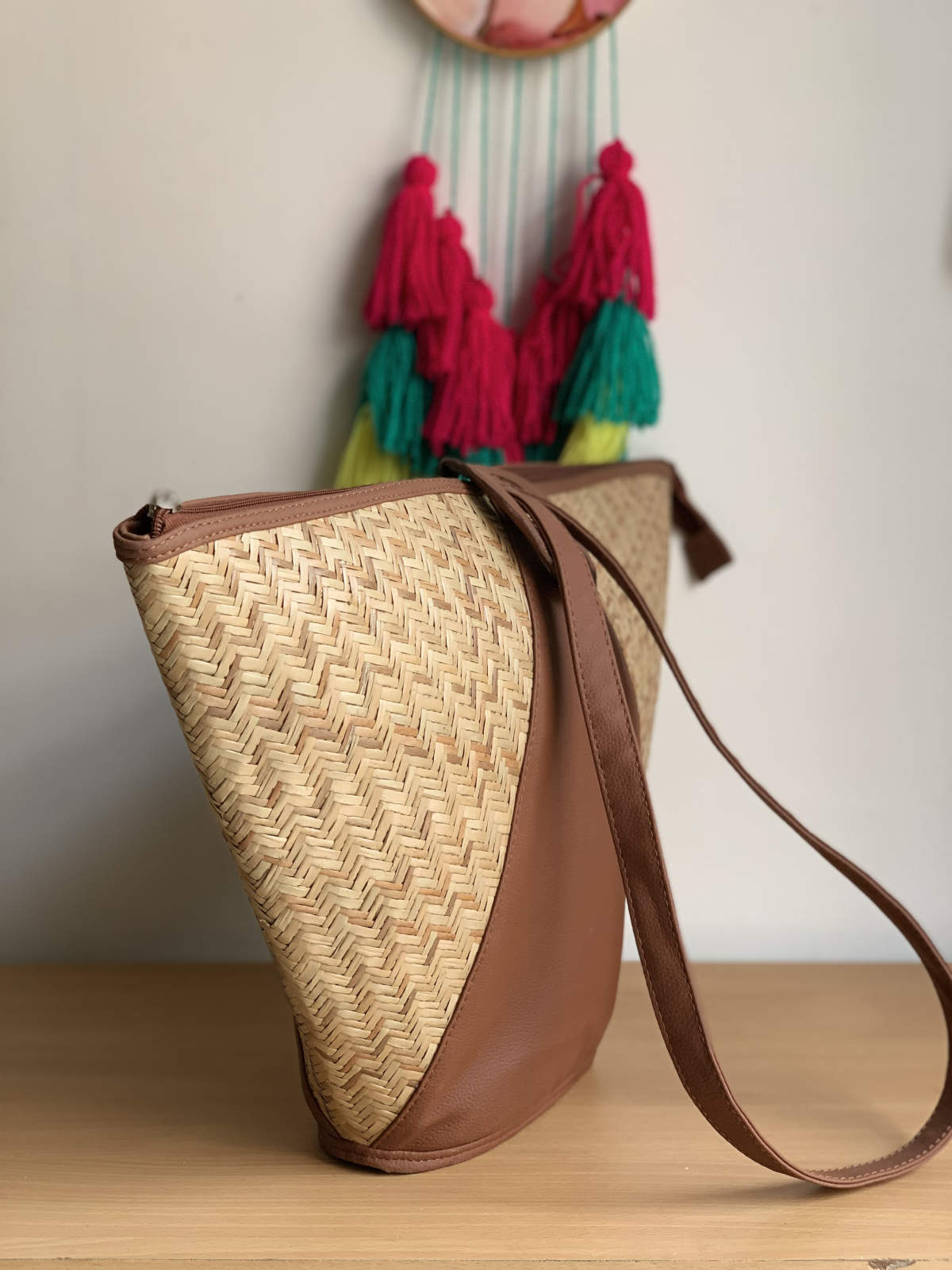 Bamboo Sheet Bucket Bag