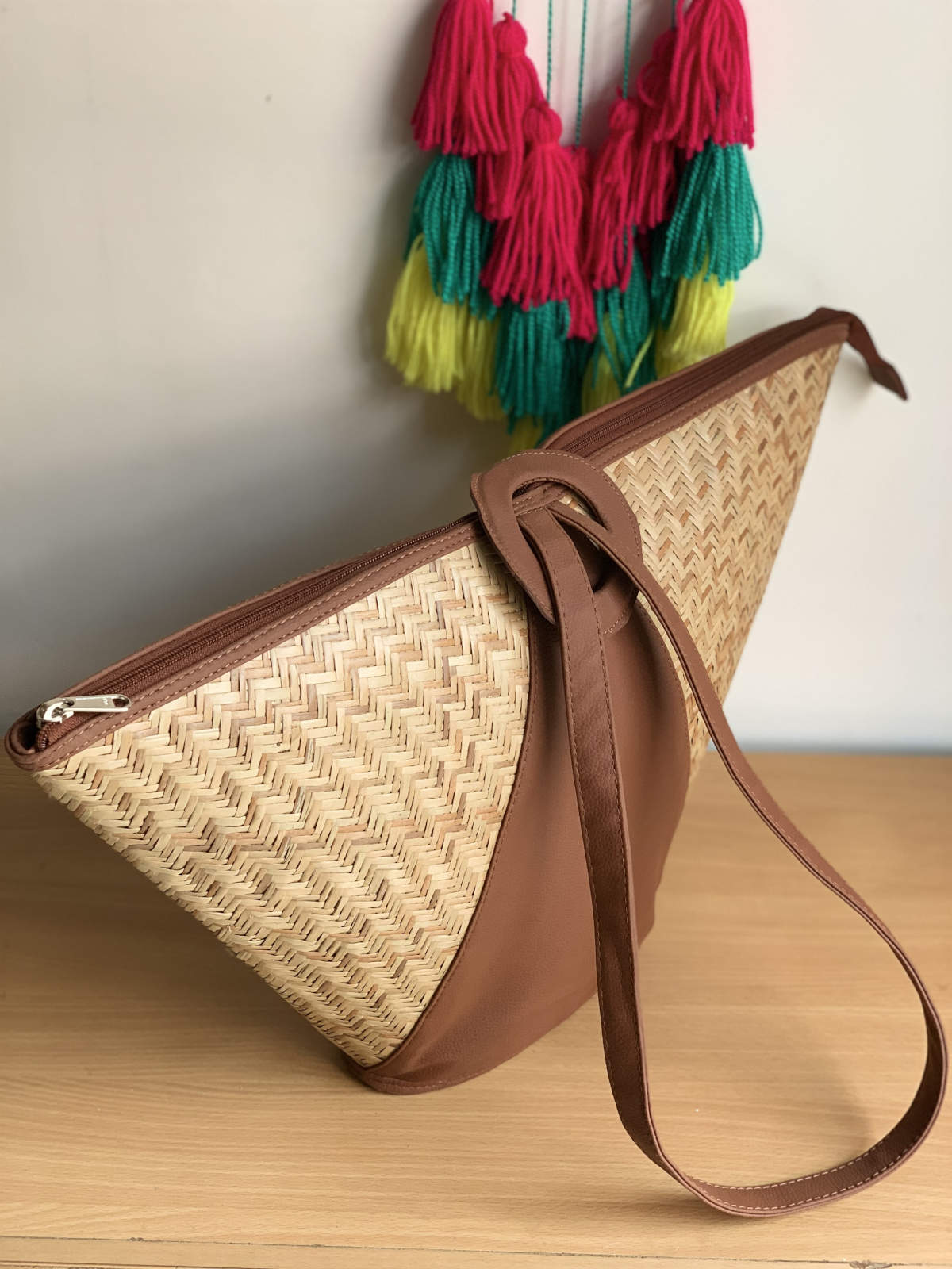 Bamboo Sheet Bucket Bag