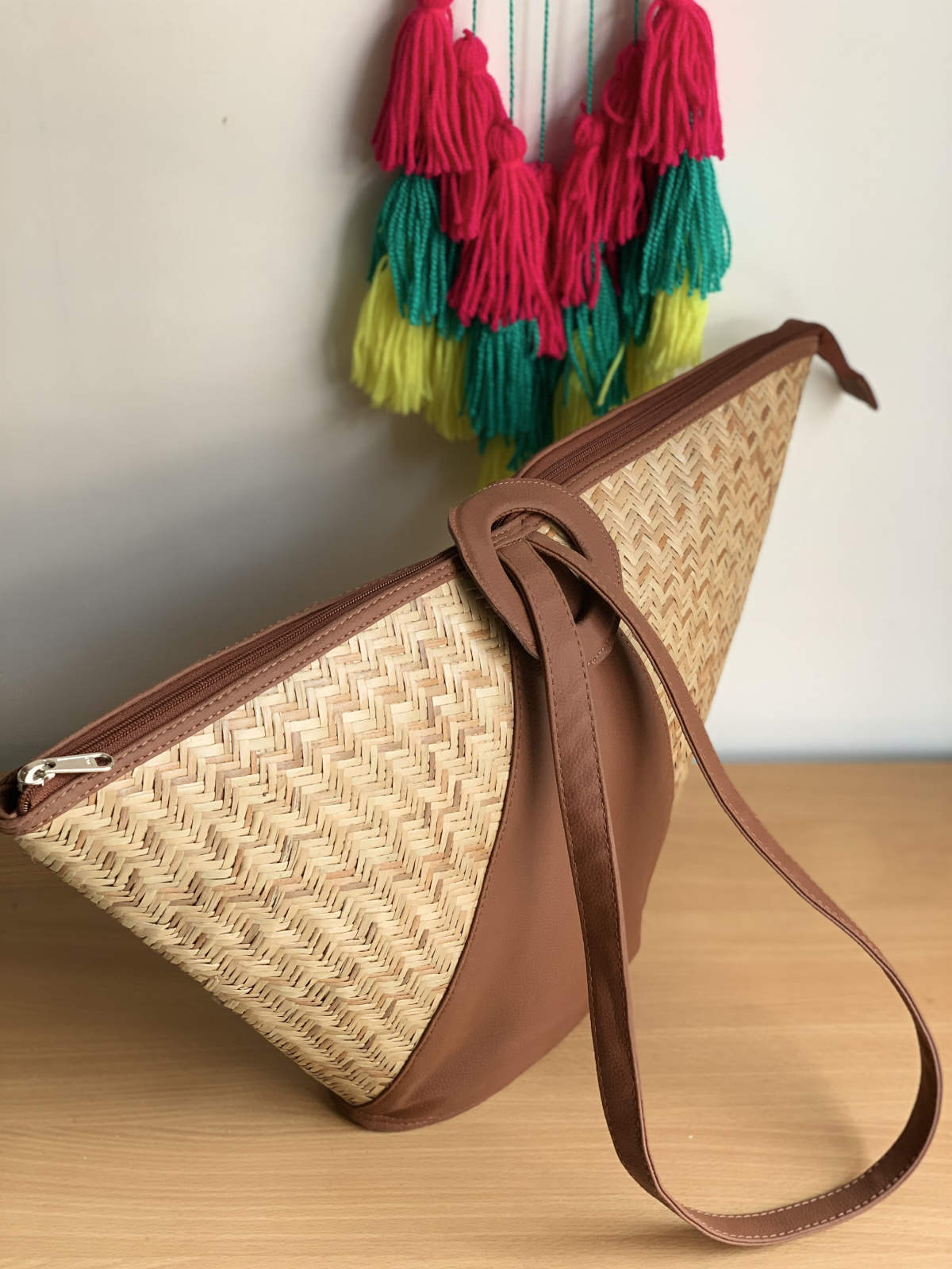 Bamboo Sheet Bucket Bag