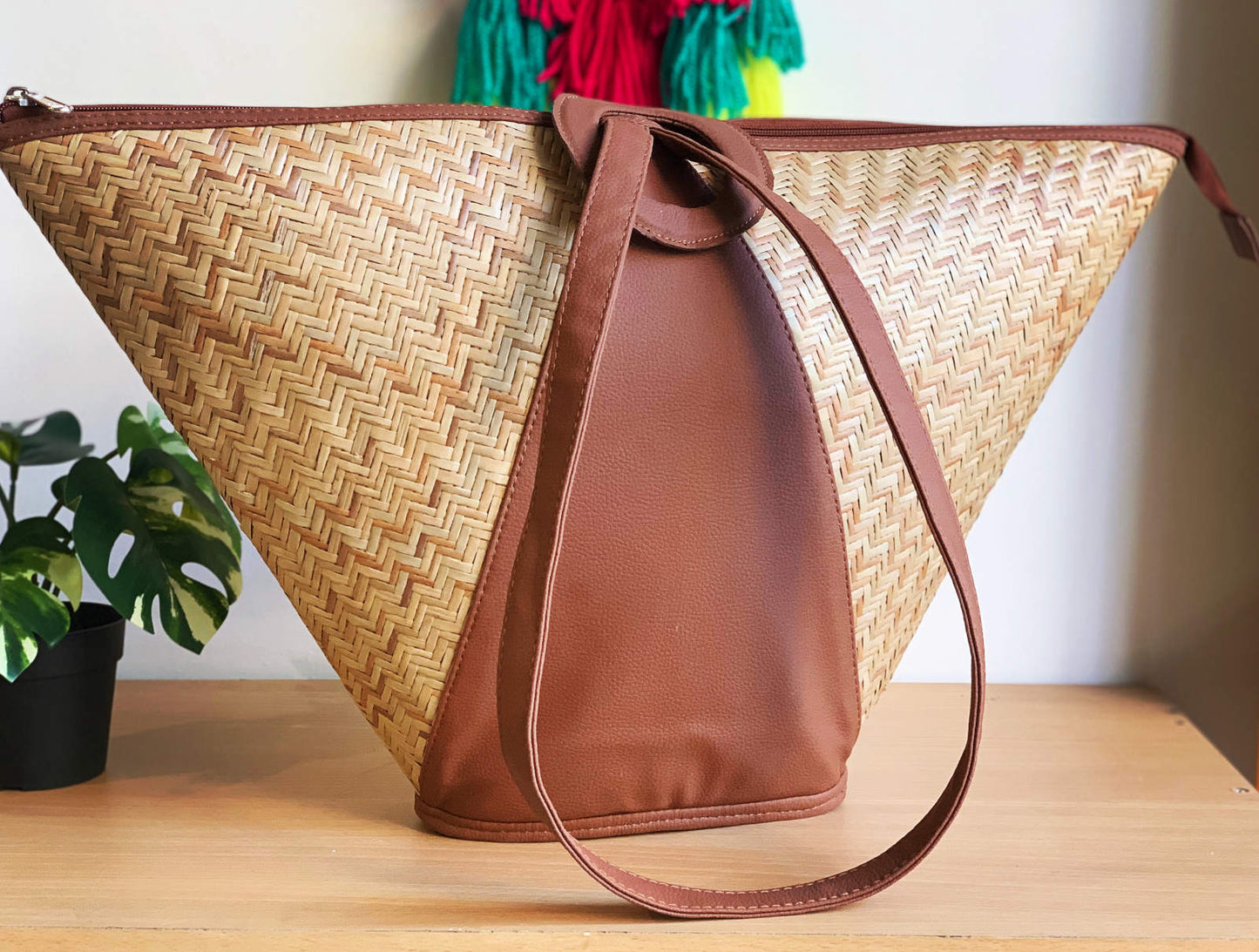 Bamboo Sheet Bucket Bag