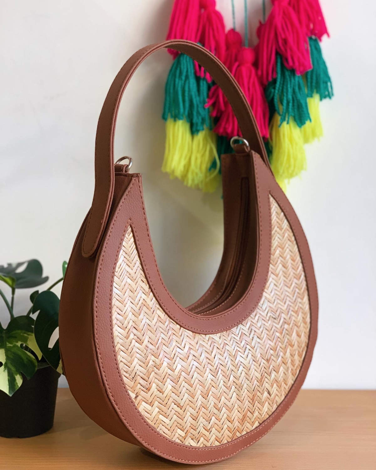 Bamboo Sheet Moon Bag