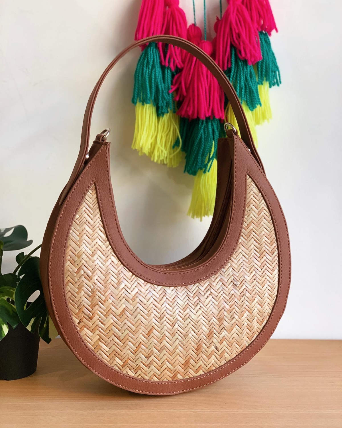Bamboo Sheet Moon Bag